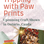 poster with images of shoe bags promoting upcoming Ontario craft shows